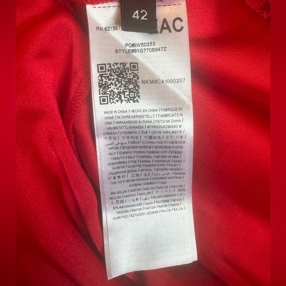 NWT Marciano Red Hot ❤️ SARAH CORDED LACE RUFFLE DRESS - Picture 10 of 10